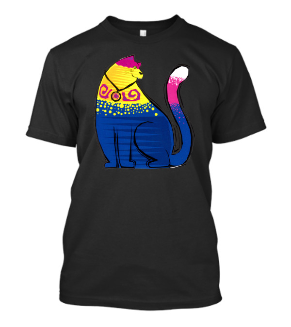 Majestic Neon Cat With Vibrant Colorful T-Shirt