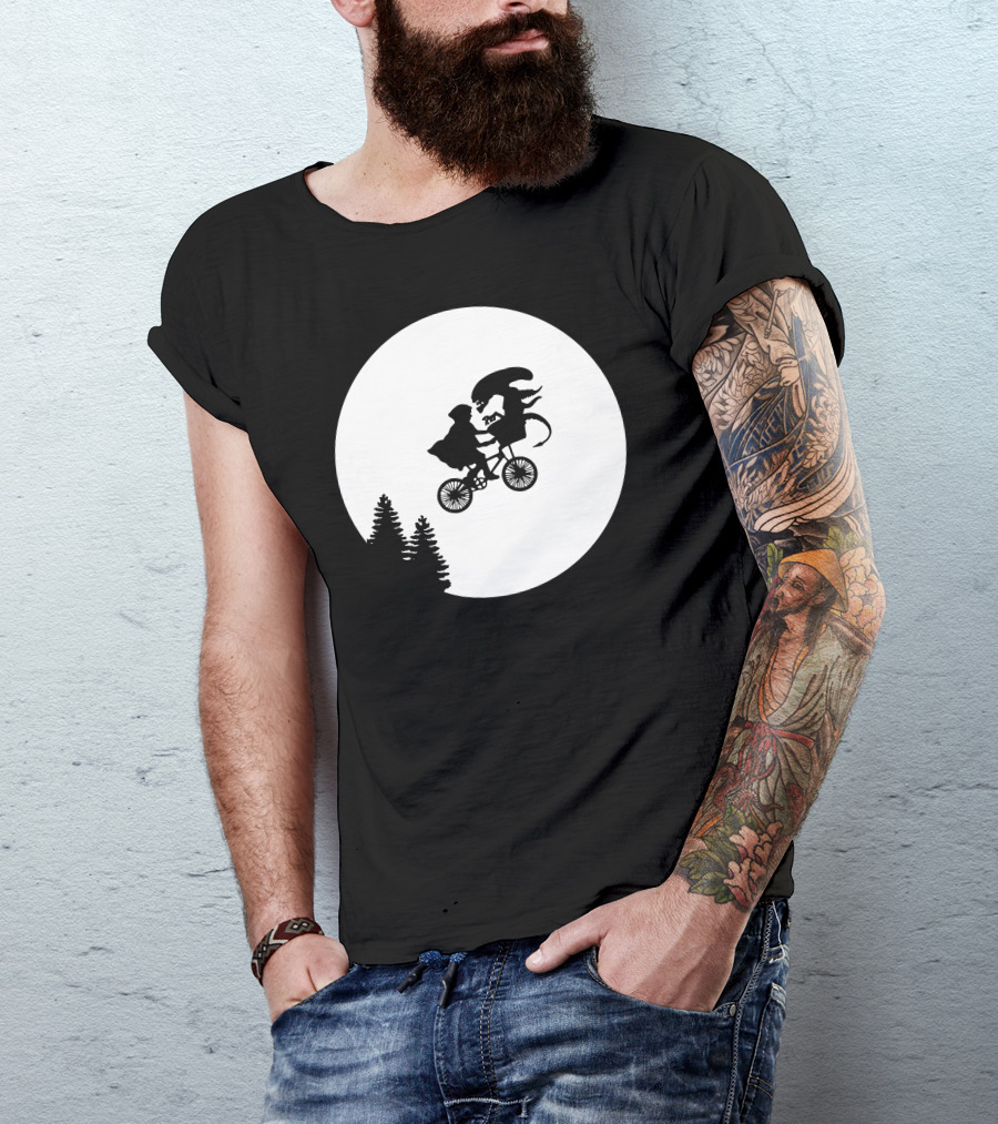 Moon Alien Predator E.T. Bike T-Shirt