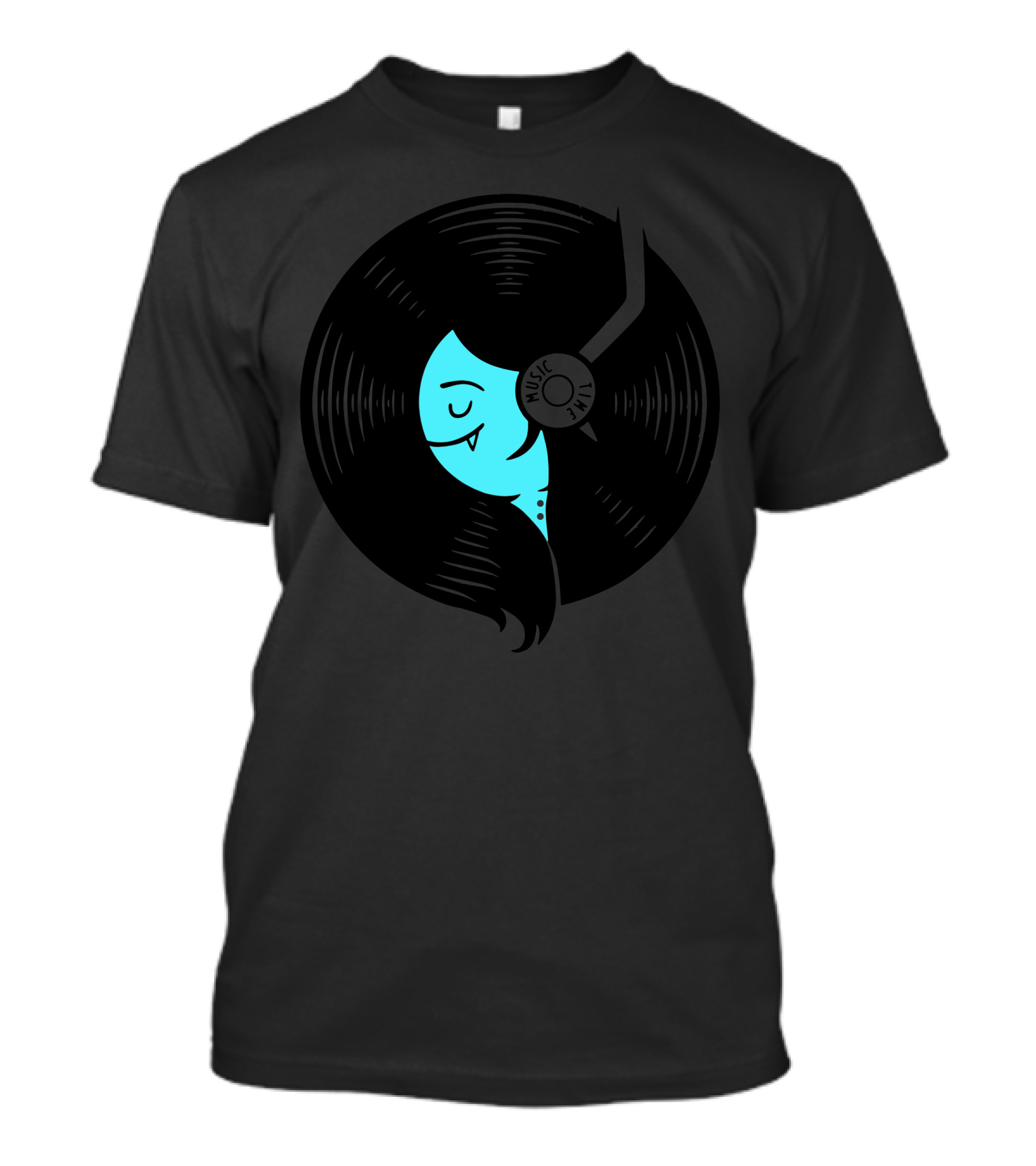 Vampire Music Time Vinyl Record DJ T-Shirt