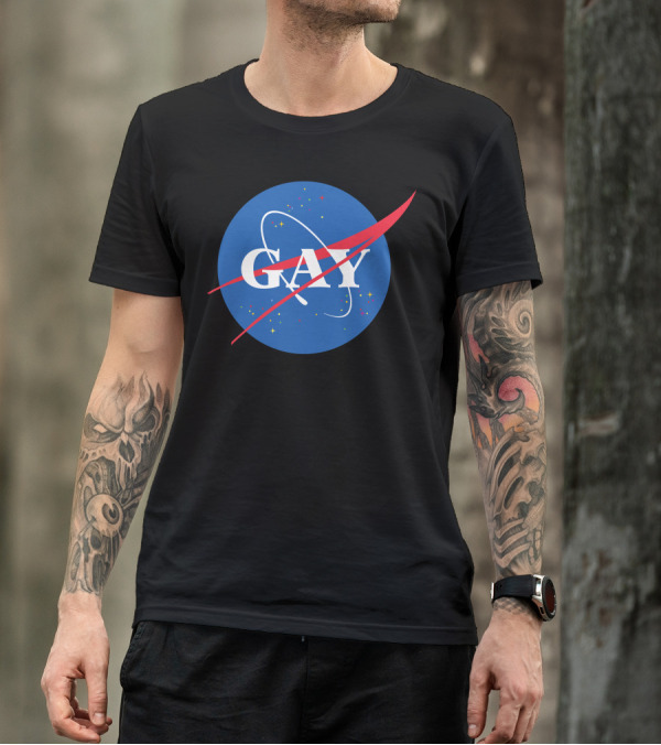 NASA Logo Gay Pride Rainbow T-Shirt