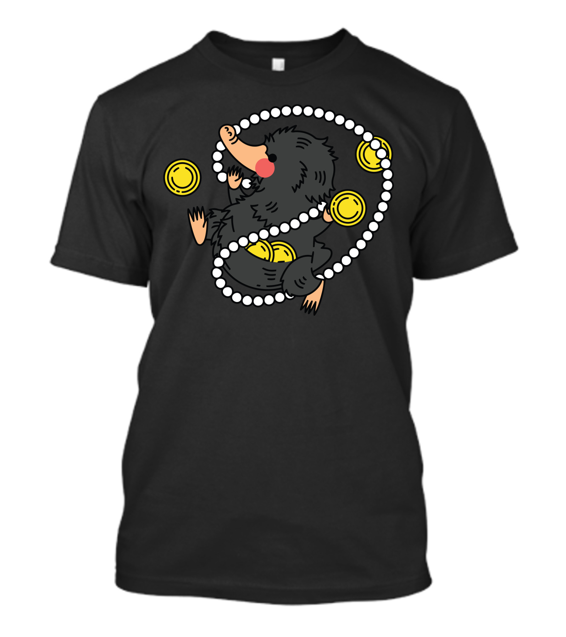 Oooh Shiny Niffler Coins And Pearls T-Shirt