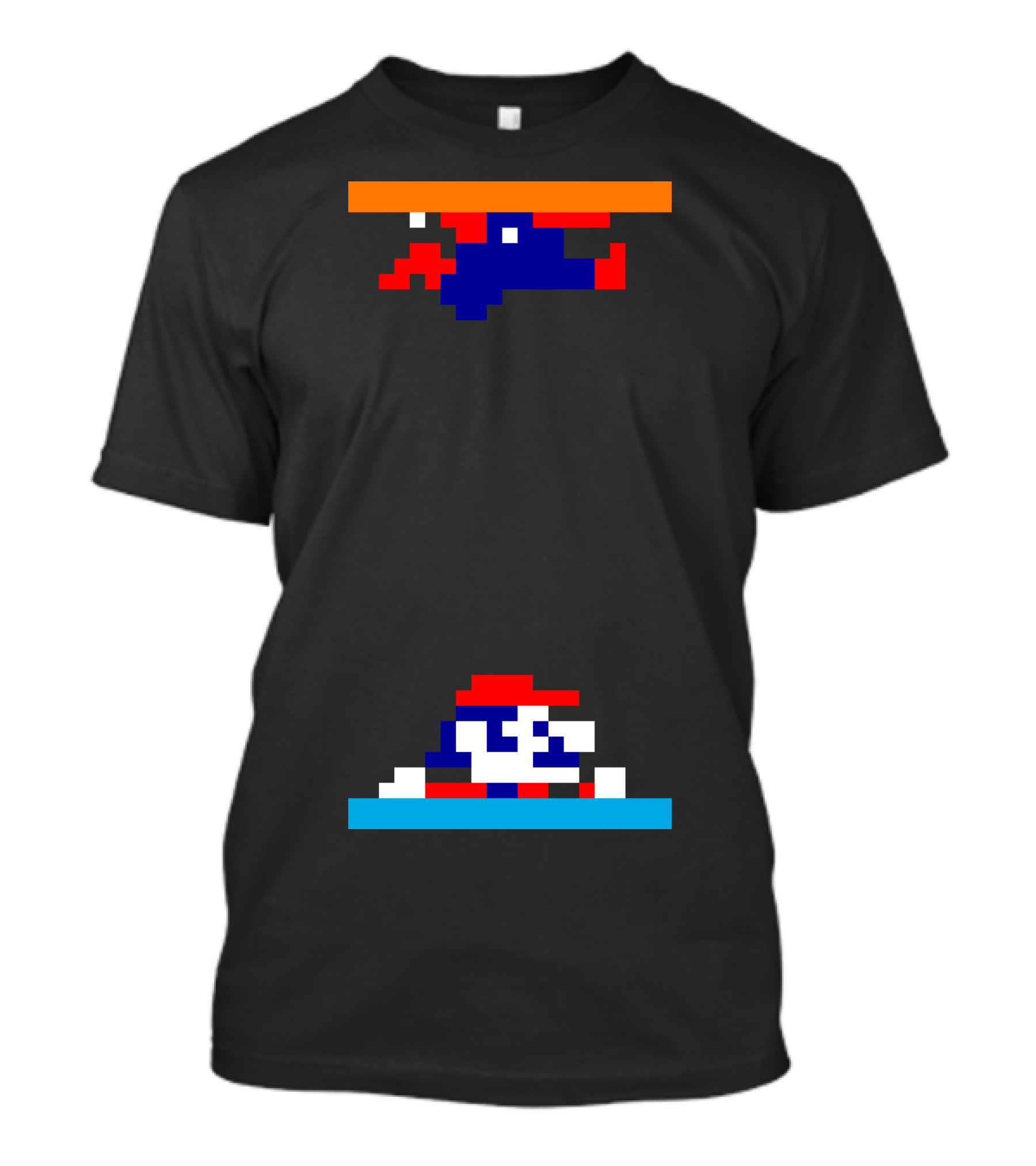 Portal Bros Mario Pixel Art Crossover T-Shirt