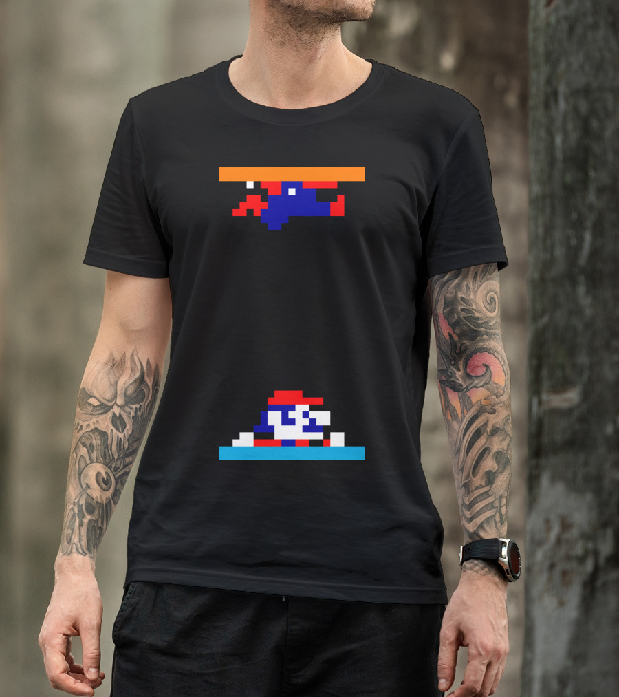 Portal Bros Mario Pixel Art Crossover T-Shirt