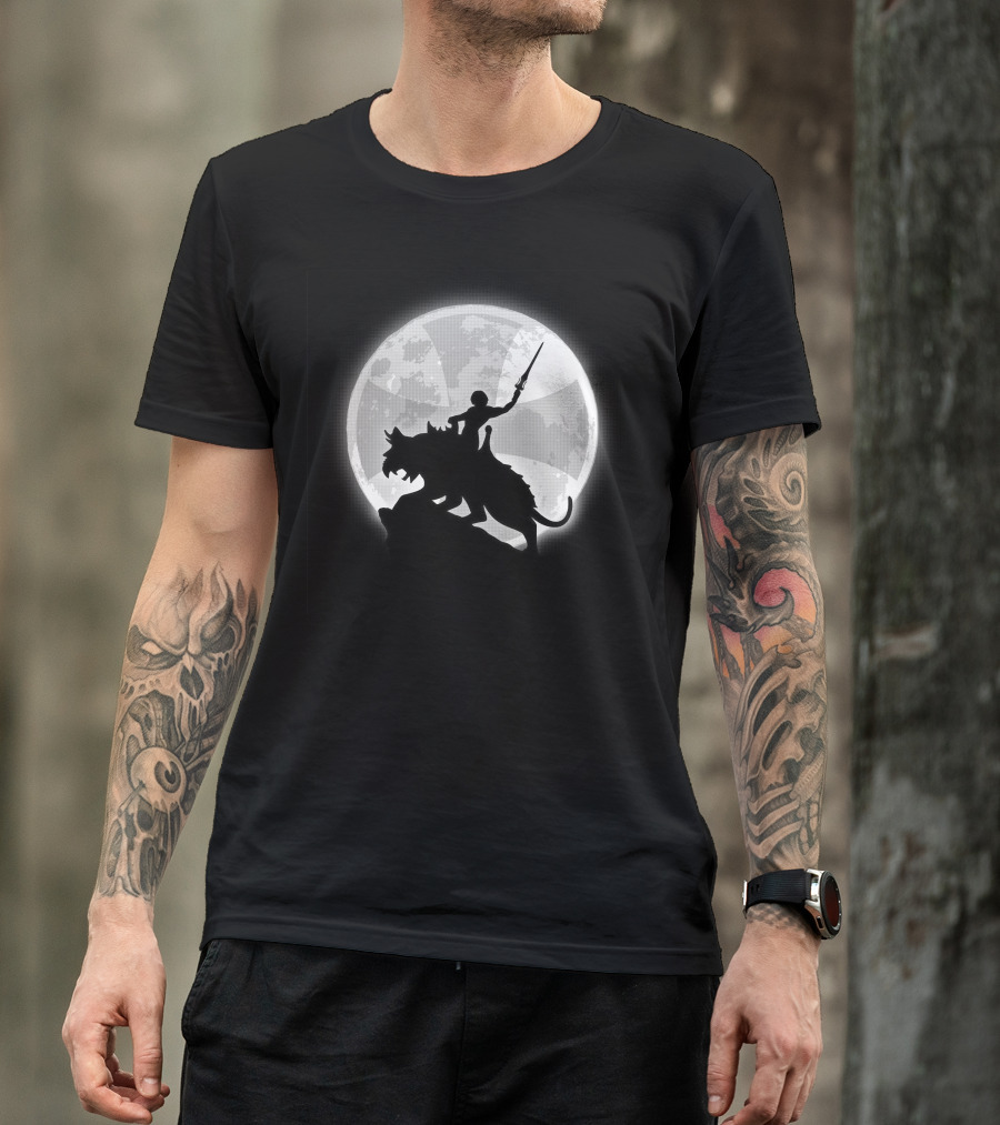 Prince Masters Sword Over Moonlit Beast T-Shirt