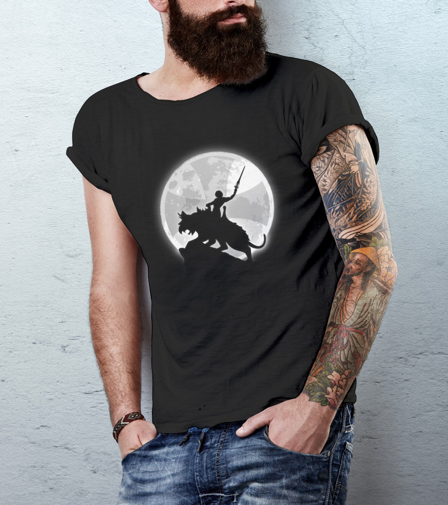 Prince Masters Sword Over Moonlit Beast T-Shirt