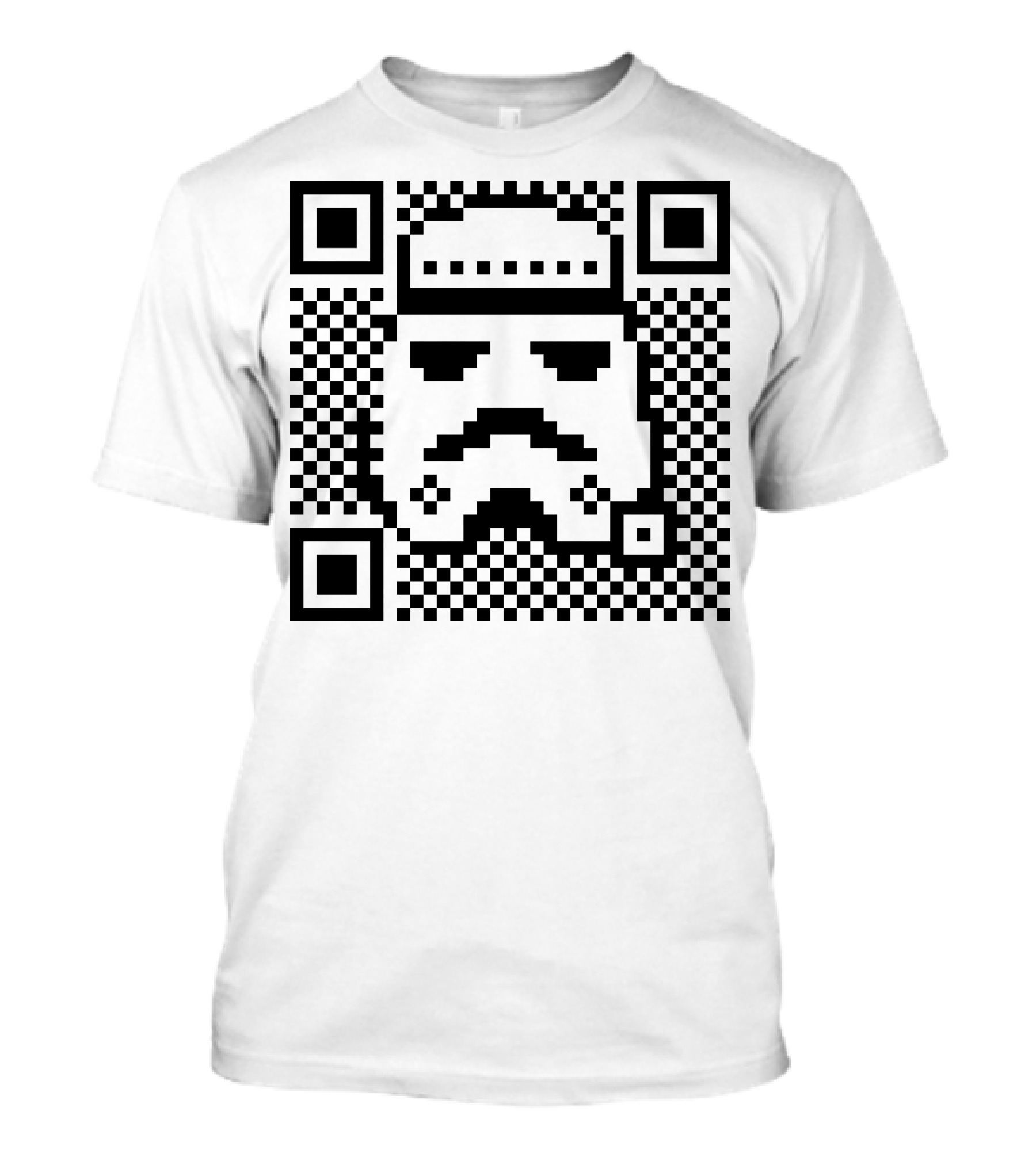 QR Code Stormtrooper Pixel T-Shirt