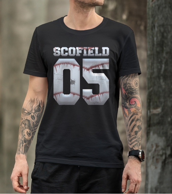 Scofield 05 Grunge Texture With Blood Splatter T-Shirt