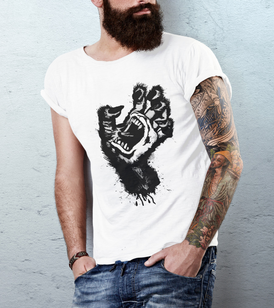 Screaming Hand Werewolf Creature Claw T-Shirt