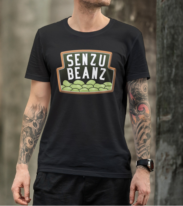 Senzu Beanz Iconic Label With Green Beans T-Shirt