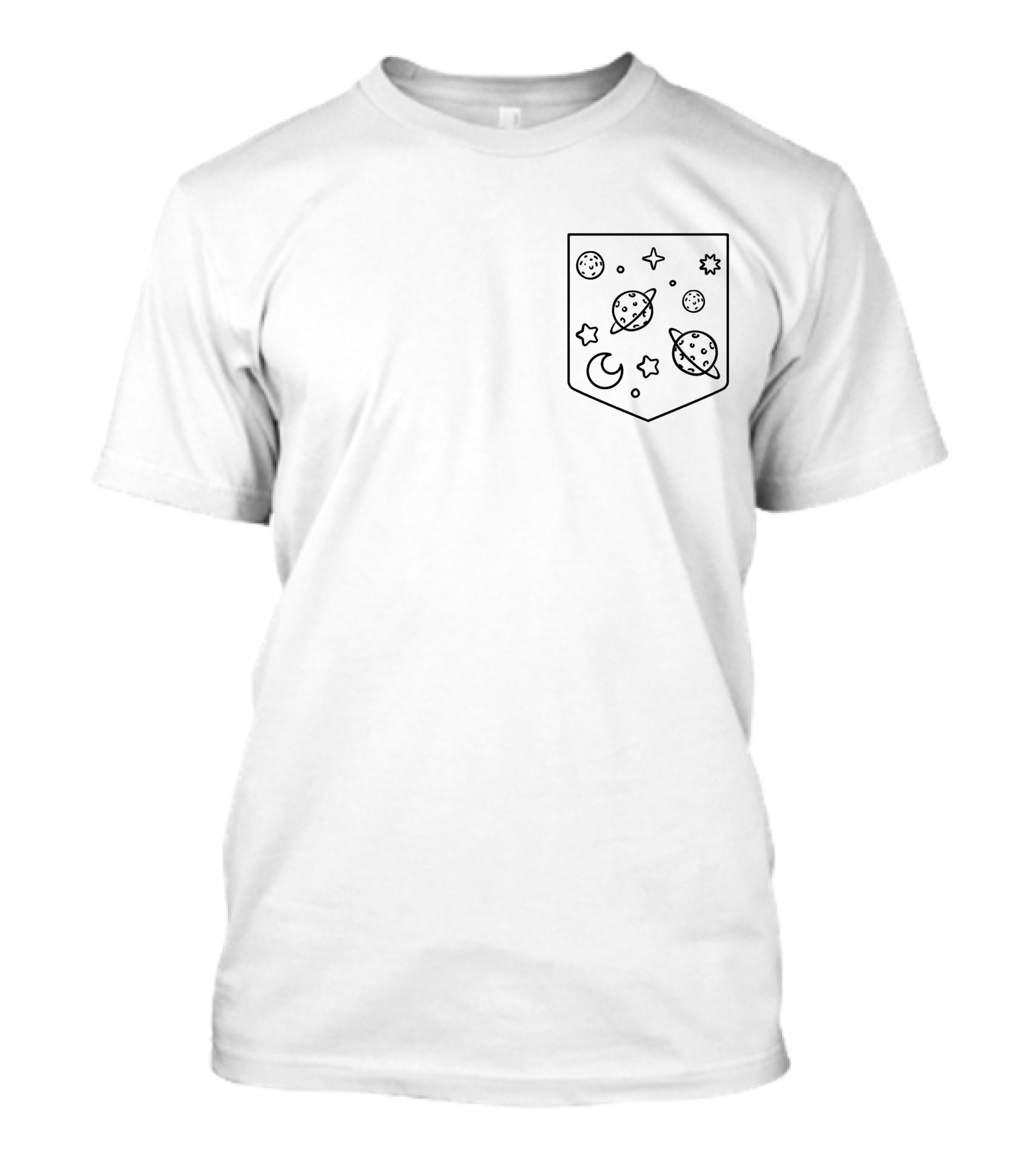 Planets And Stars Galaxy Pocket T-Shirt