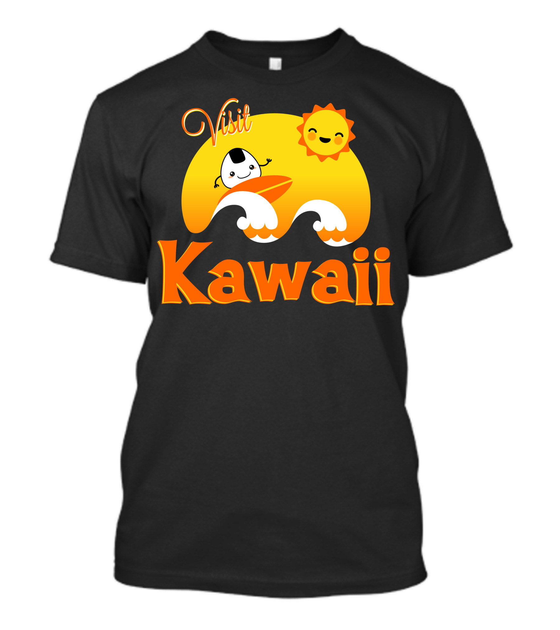 Visit Kawaii Surfing Sunshine And Waves T-Shirt