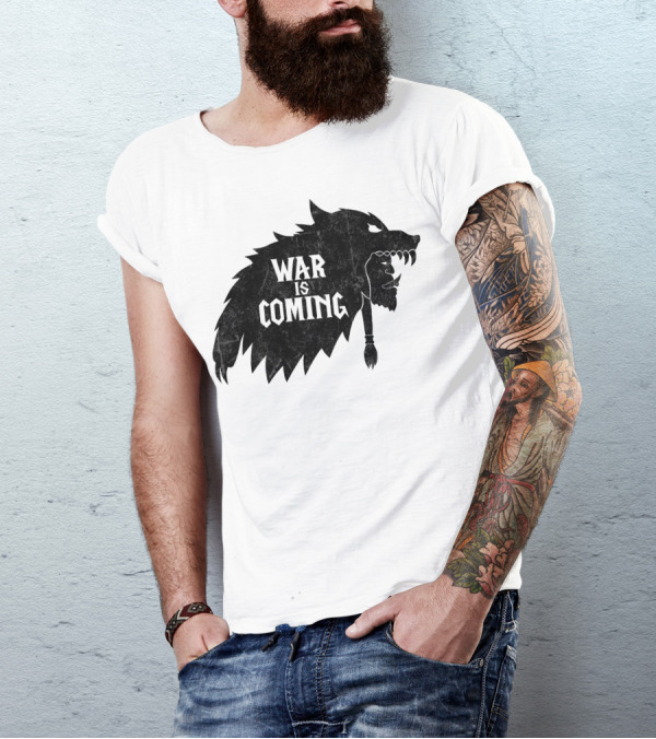 War Is Coming Direwolf Silhouette Game Of Thrones T-Shirt