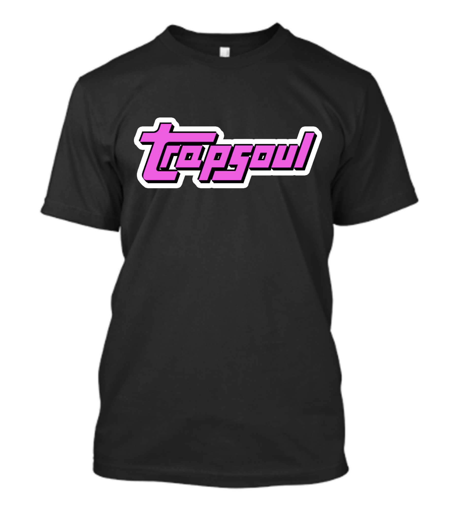 Trapsoul Retro Style Text In Bold Pink Font T-Shirt