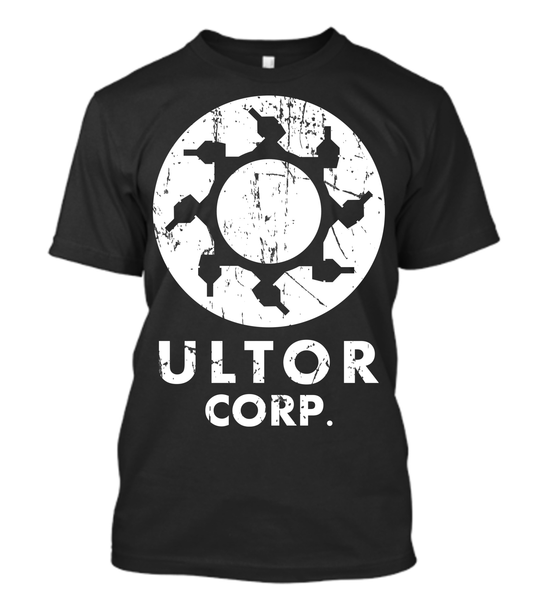 Ultor Corp Logo With Grunge Style Gear T-Shirt