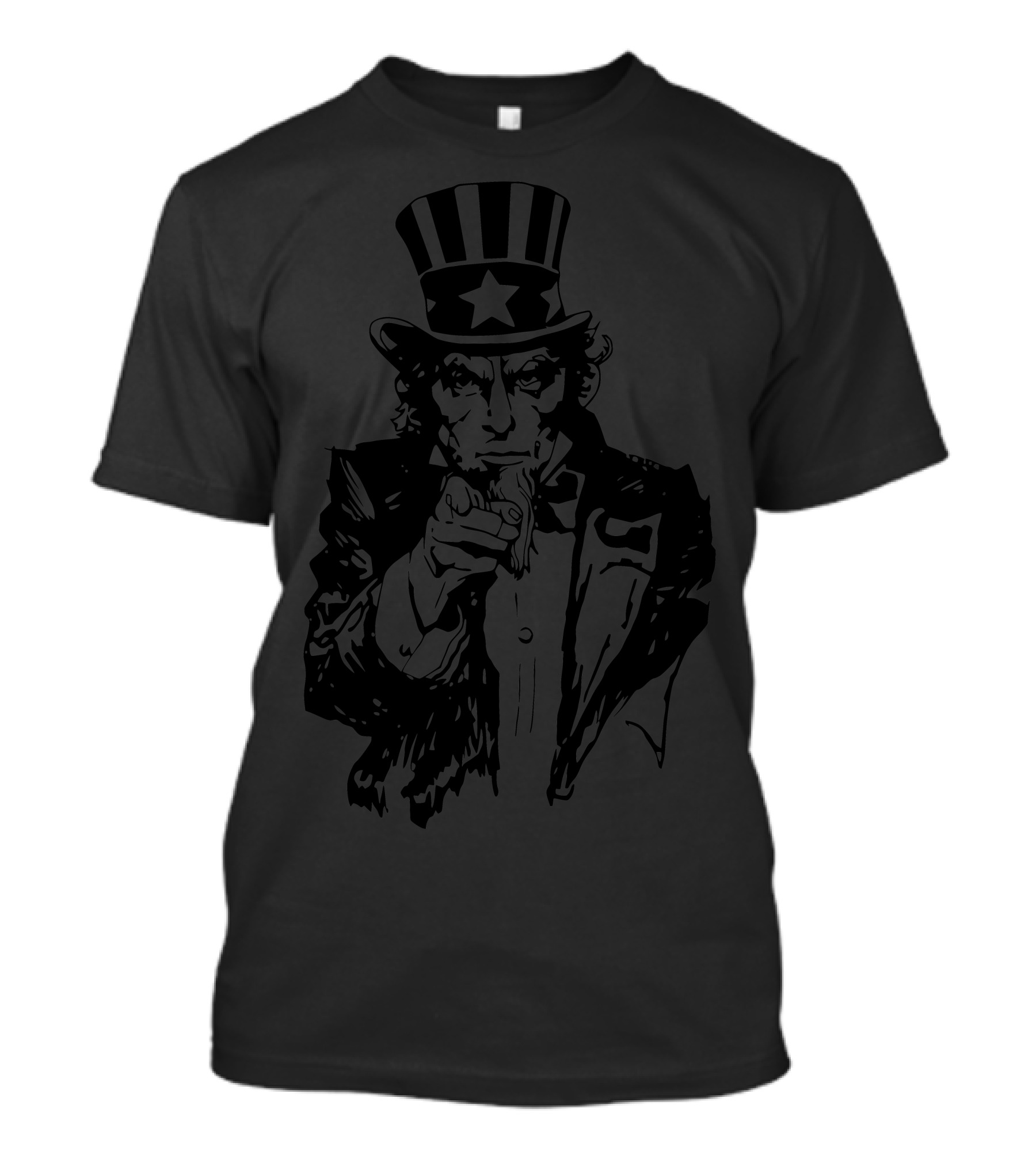 Uncle Sam Pointing Patriotic Icon With Top Hat And Star T-Shirt