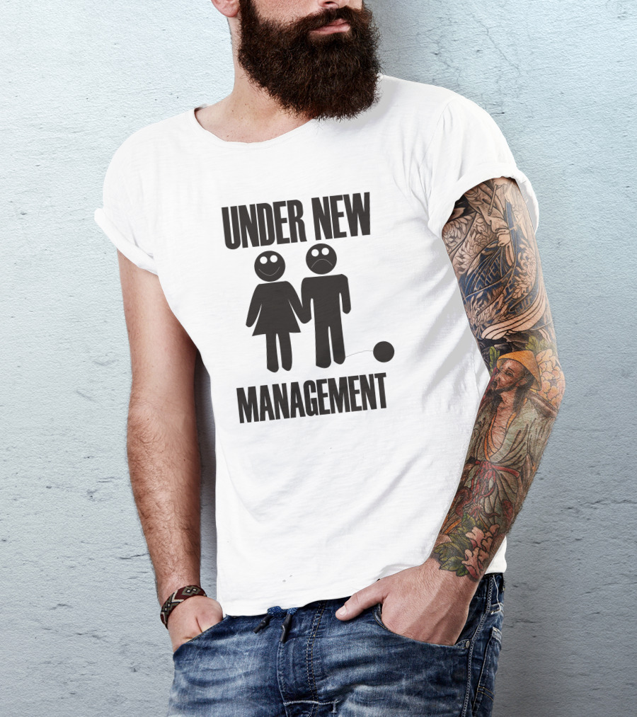 Under New Management Stag Night Wedding Ball And Chain Humor T-Shirt