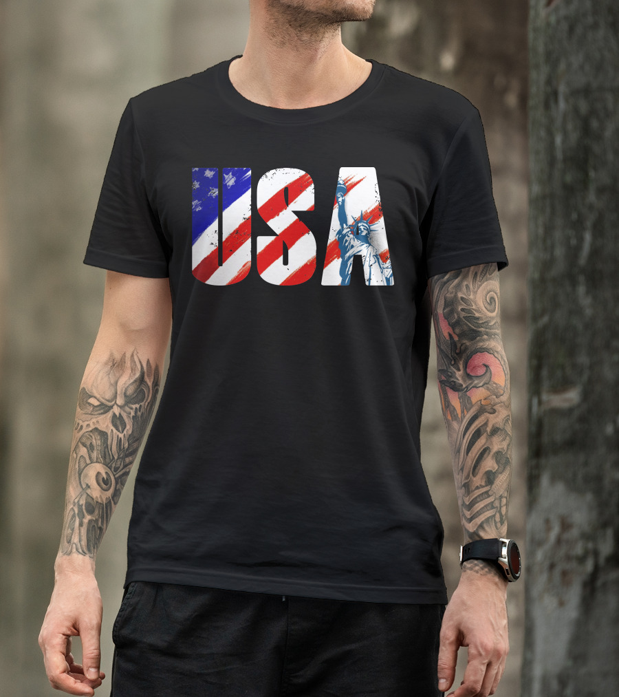 USA Fourth Of July Statue Of Liberty T-Shirt