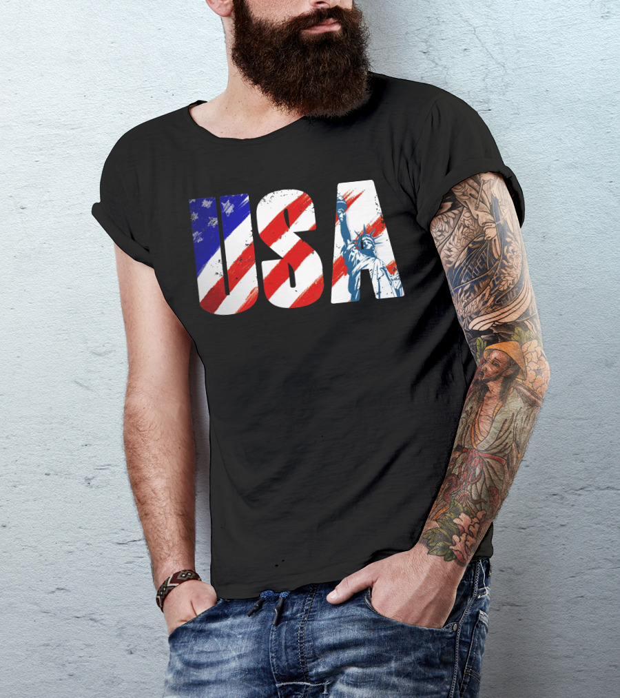 USA Fourth Of July Statue Of Liberty T-Shirt