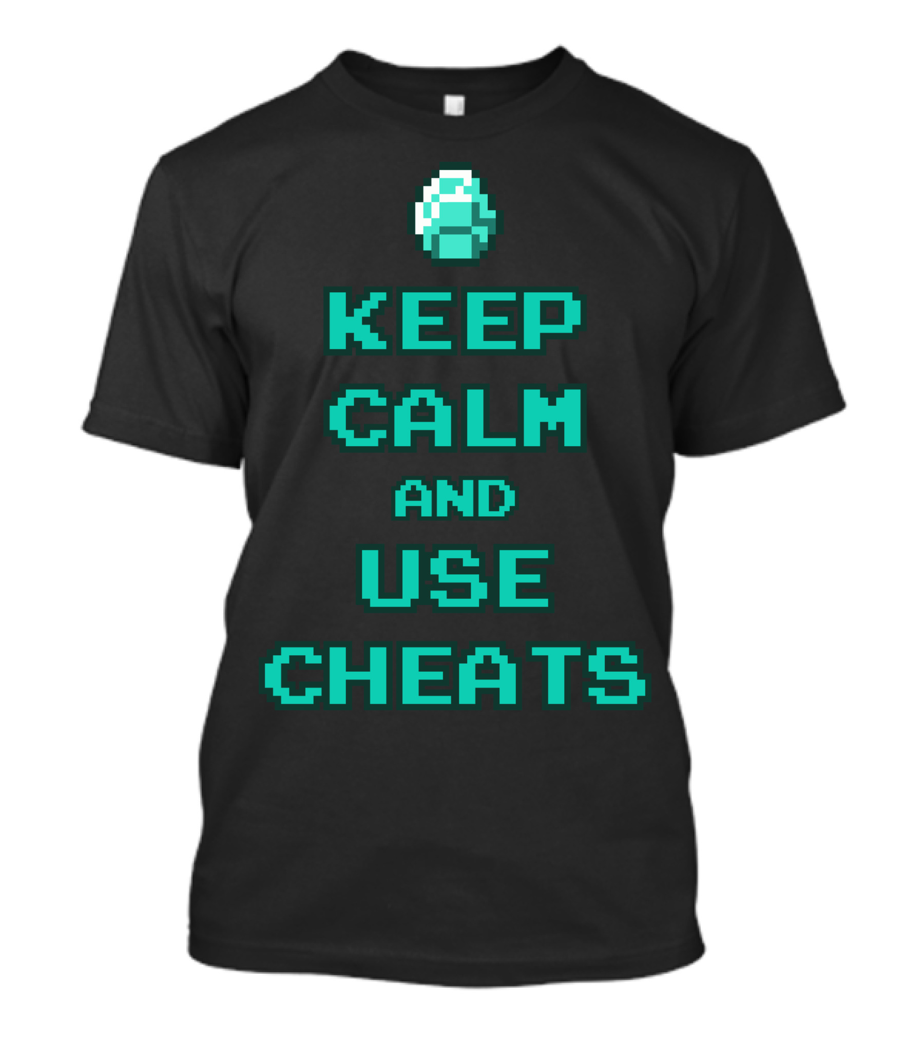 KEEP CALM AND USE CHEATS Pixel Art Gaming Egg T-Shirt