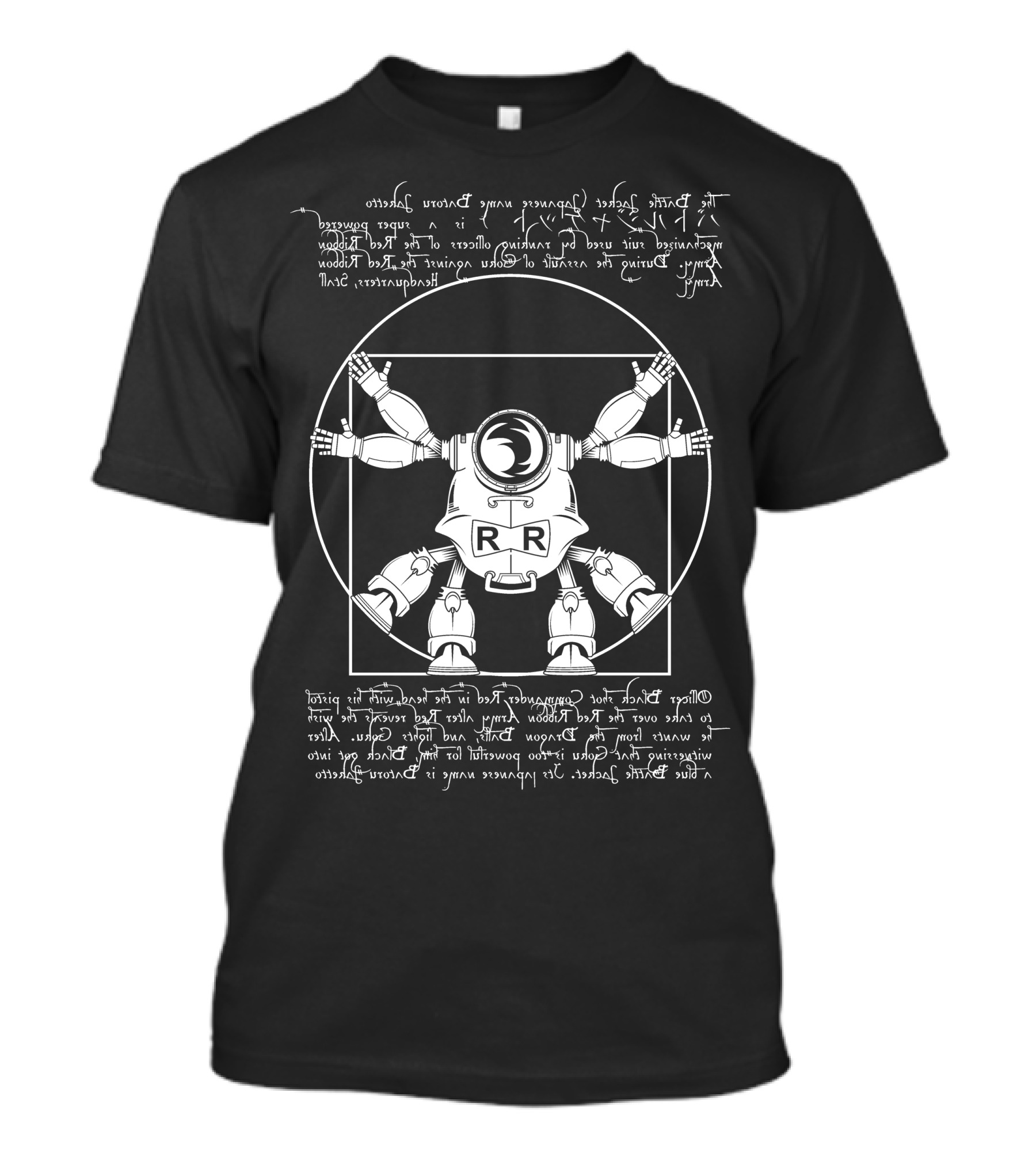 Vitruvian Ribbon RR Astronaut Cosmic Geometry T-Shirt