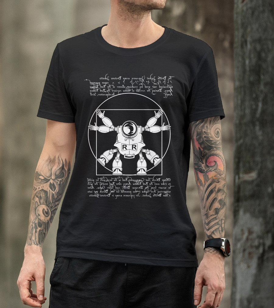 Vitruvian Ribbon RR Astronaut Cosmic Geometry T-Shirt