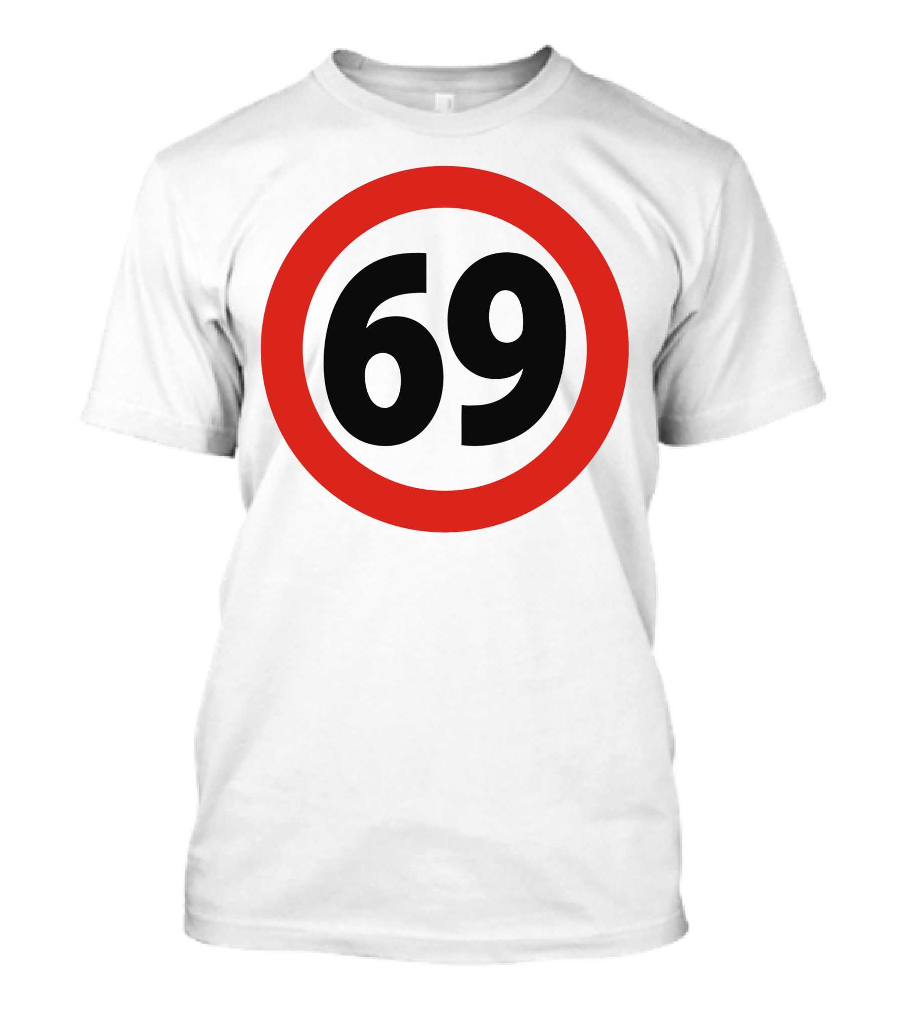 69 Black And Red Circle Motif T-Shirt
