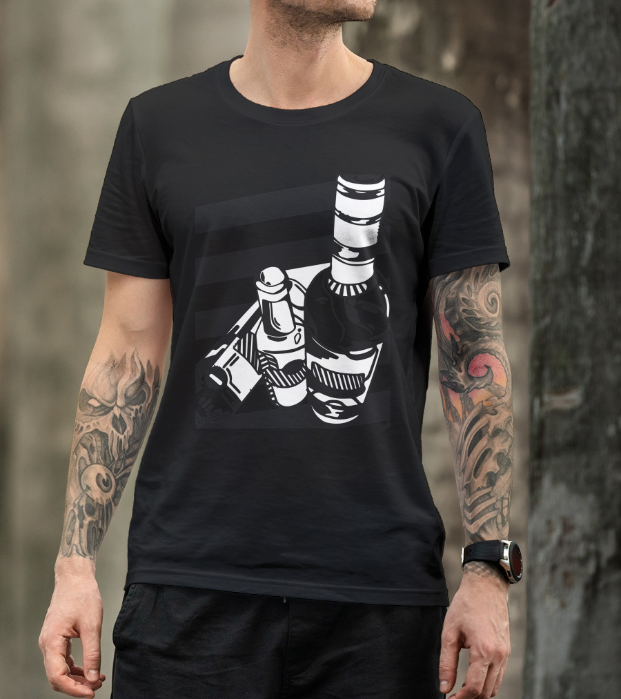 Alcohol Blanc Bottle And Tools T-Shirt