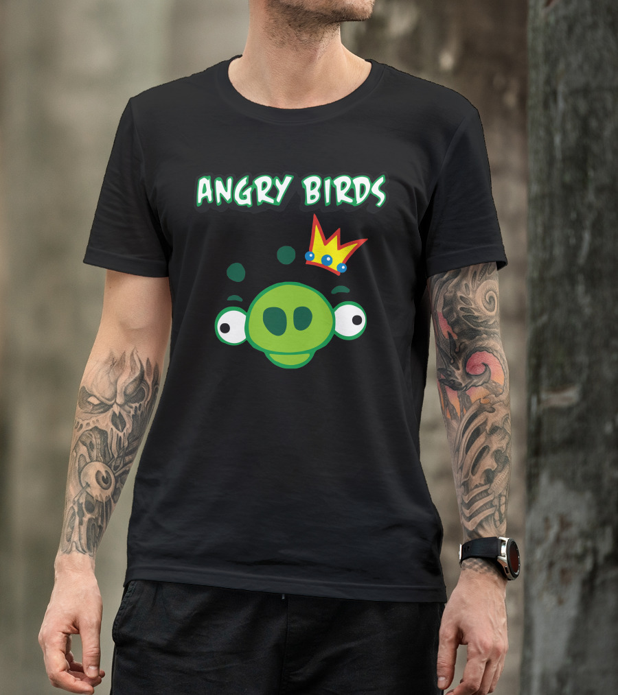 Angry Birds Green Pig King Crown T-Shirt
