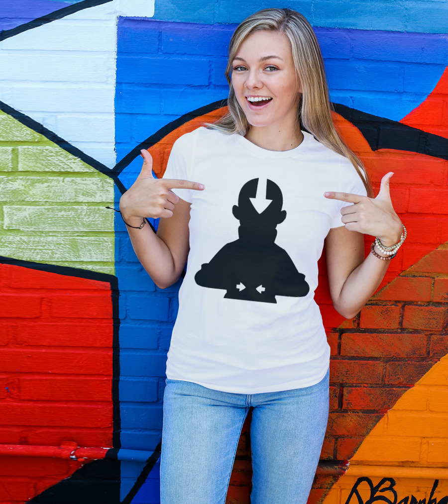 Avatar The Last Airbender Aang Silhouette Iconic Arrow T-Shirt
