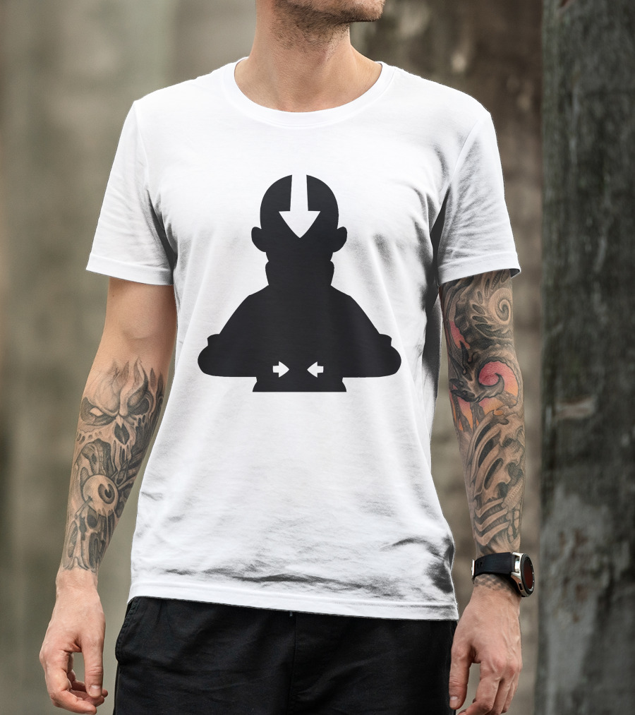 Avatar The Last Airbender Aang Silhouette Iconic Arrow T-Shirt