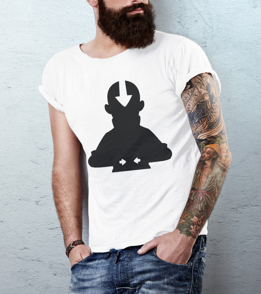 Avatar The Last Airbender Aang Silhouette Iconic Arrow T-Shirt