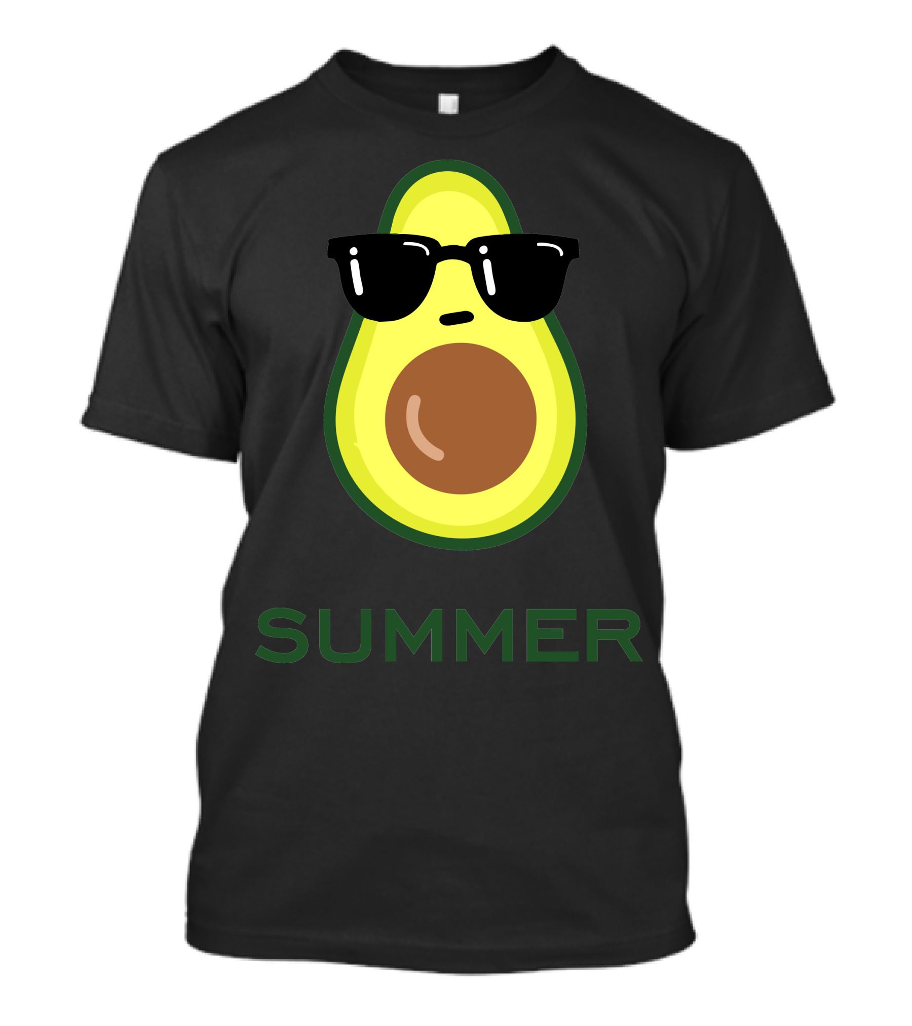 Summer Avocado With Sunglasses T-Shirt