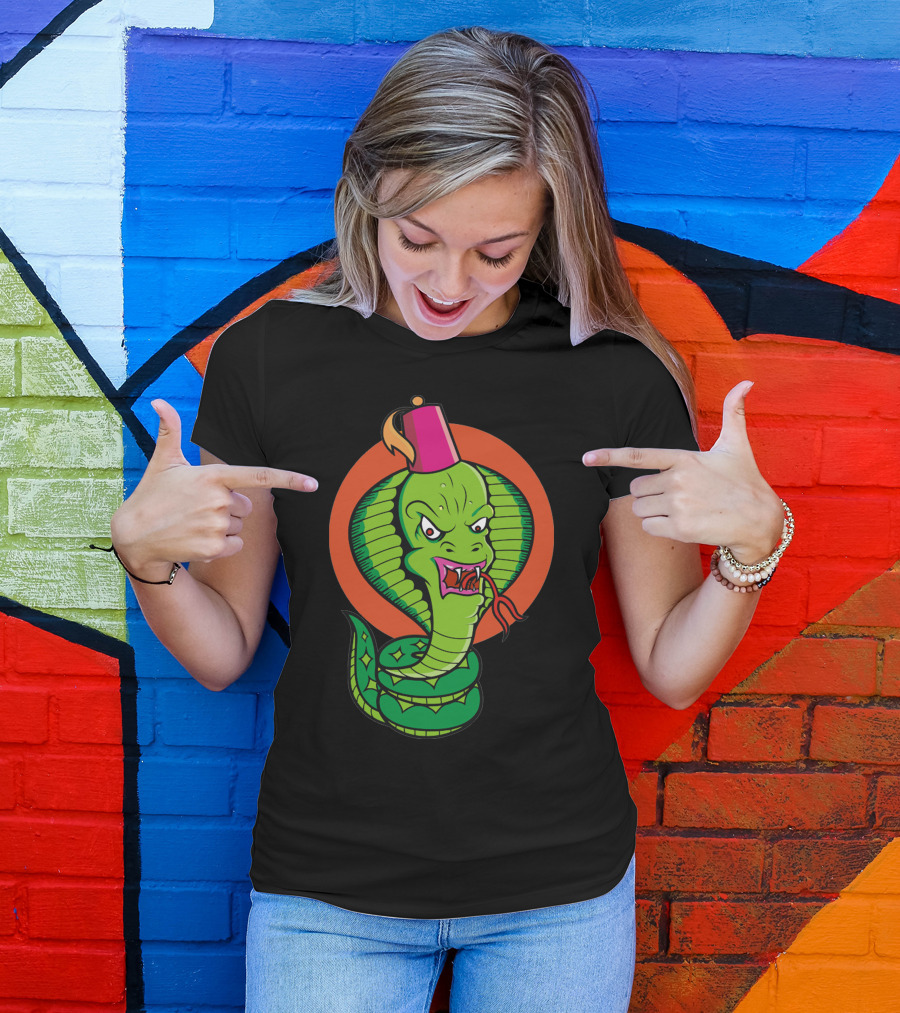 Baby Cobra Fez Hat Green Snake T-Shirt