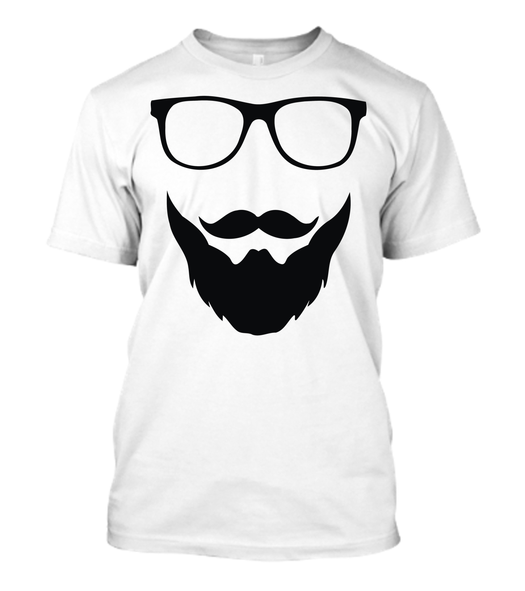 Beard Glasses Silhouette Classic T-Shirt