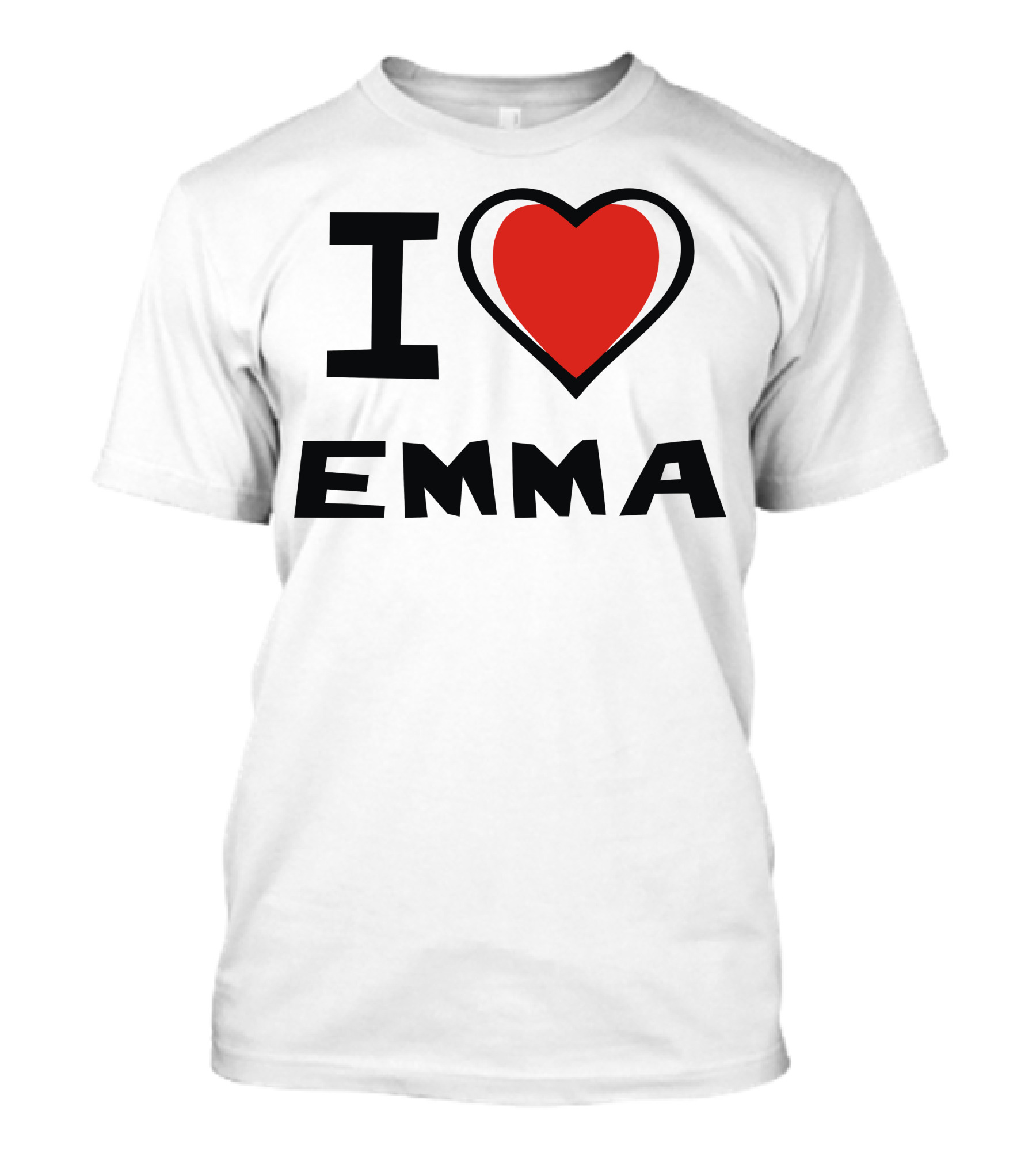 I Heart Emma Bold Red Love T-Shirt