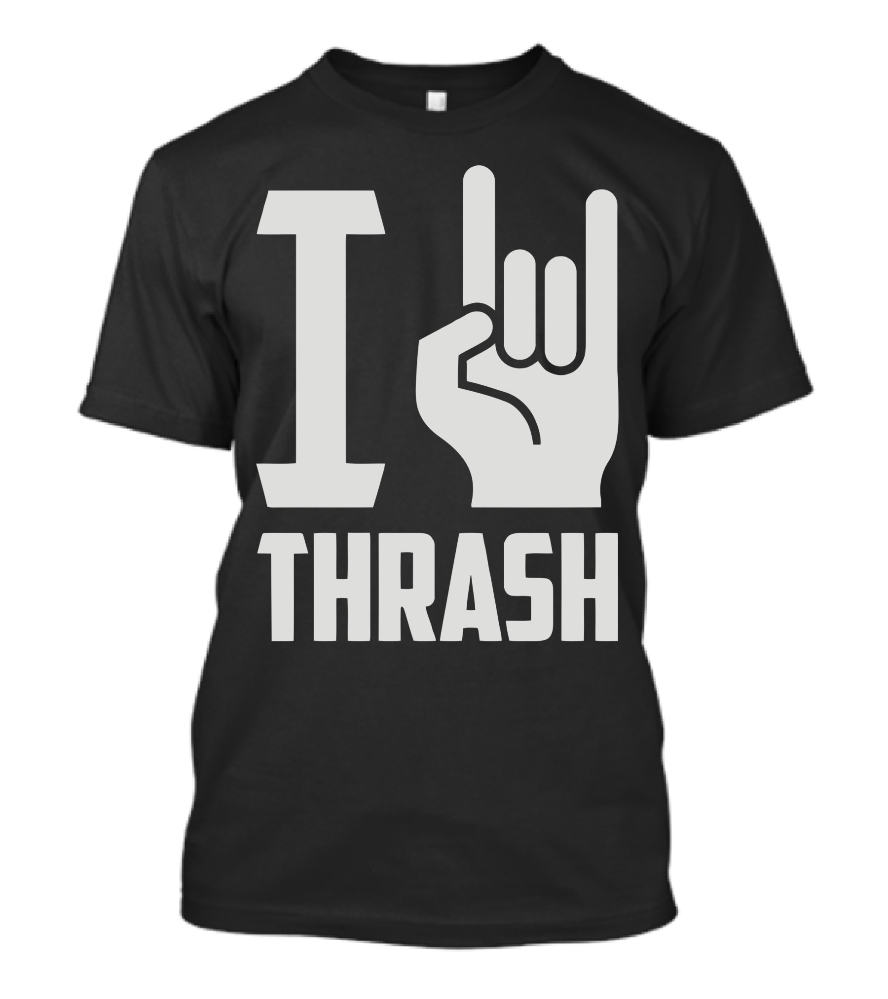 I Love Thrash Hand Horns Rock T-Shirt