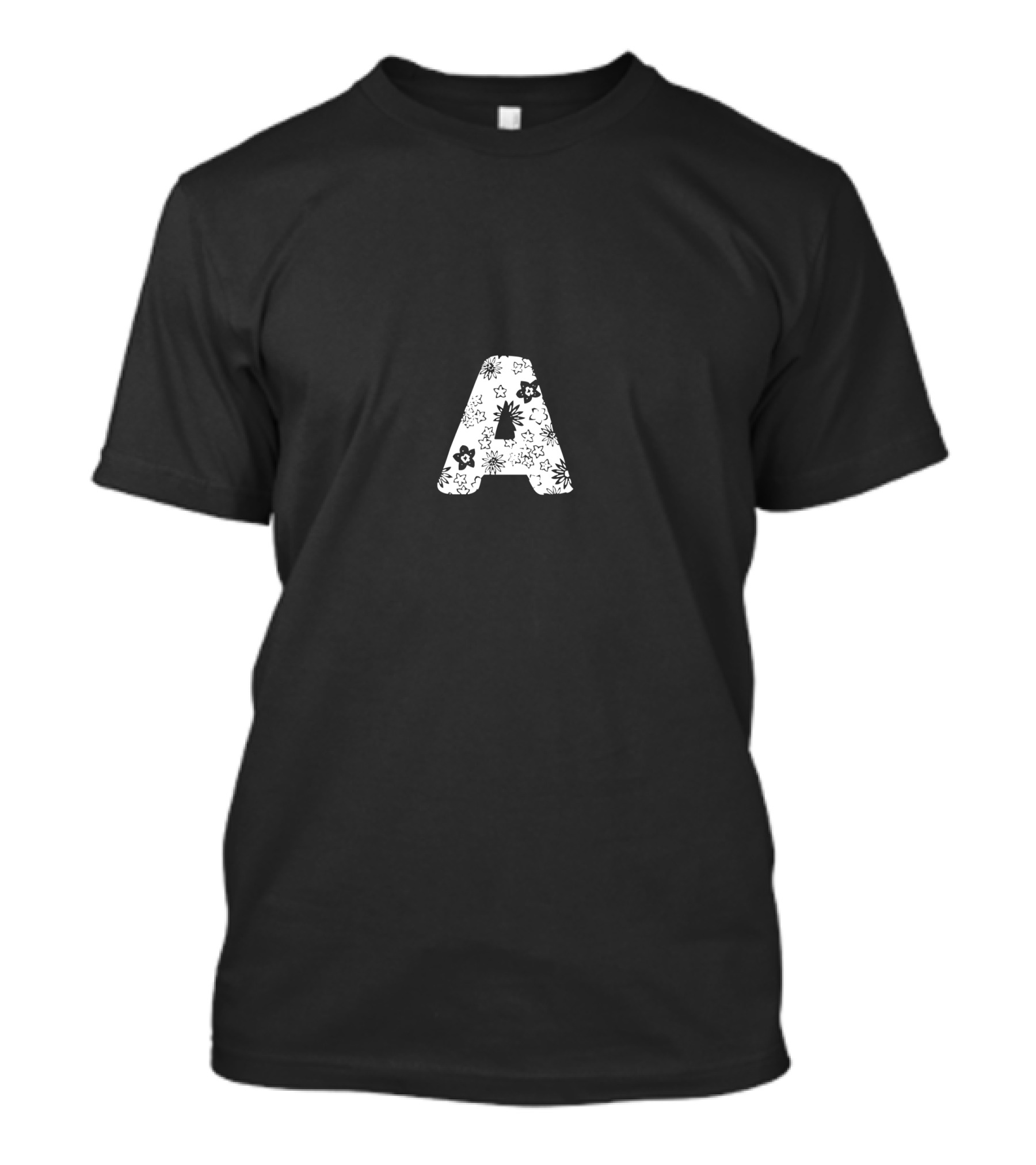 A Graphic With Floral T-Shirt