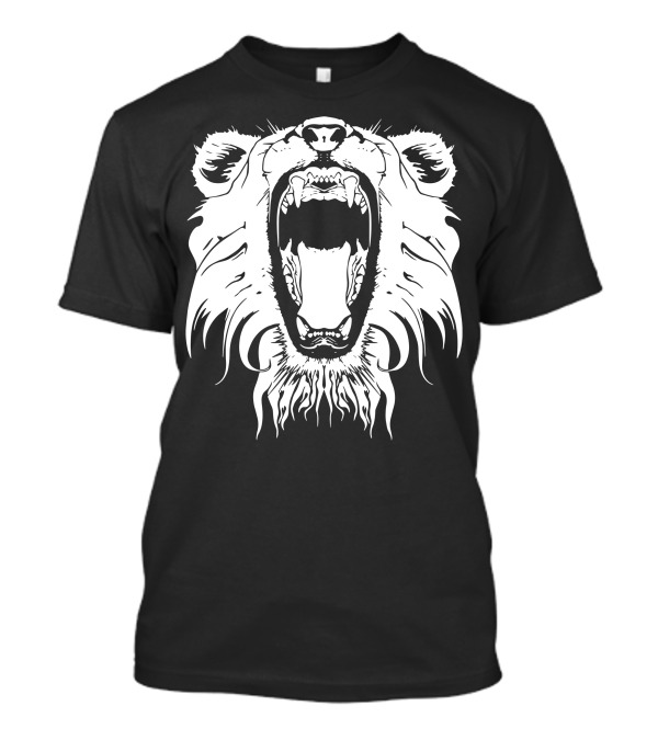 Lion Head Roaring Fierce Expression T-Shirt