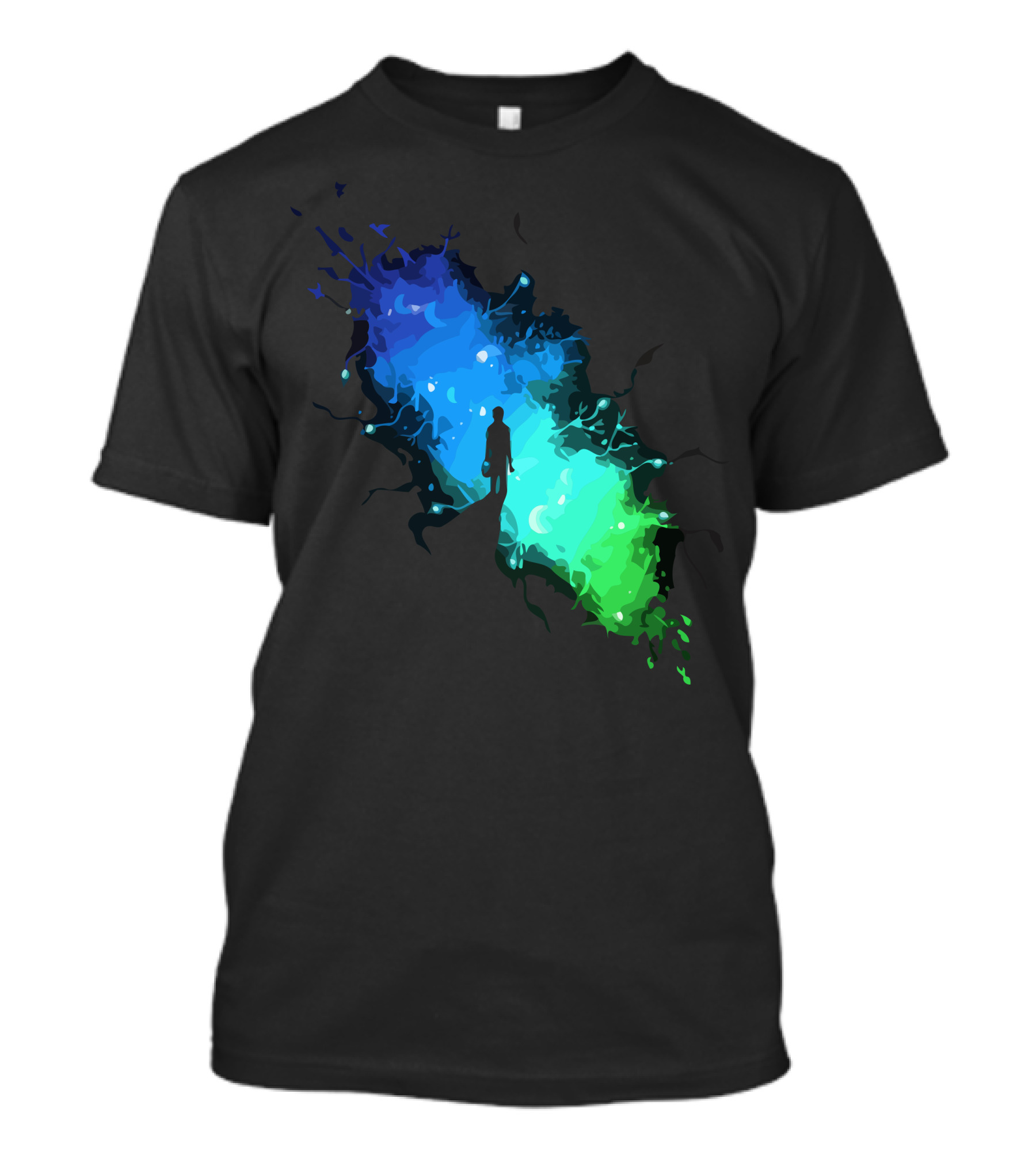 The Birthplace Of Inspiration Silhouette In Cosmic Color Burst T-Shirt