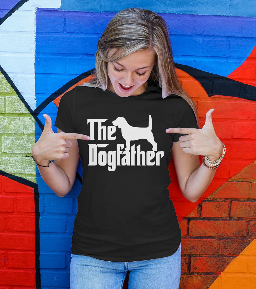 The Dogfather Beagle White Design With Beagle T-Shirt