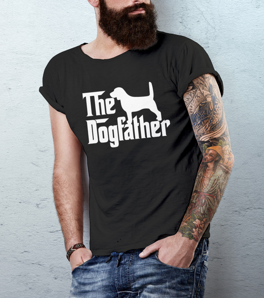 The Dogfather Beagle White Design With Beagle T-Shirt