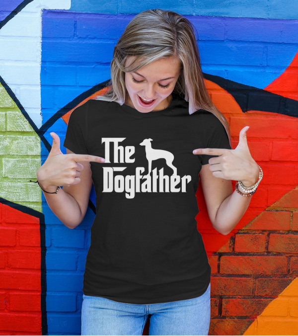 The Dogfather Italian Greyhound White Iconic T-Shirt