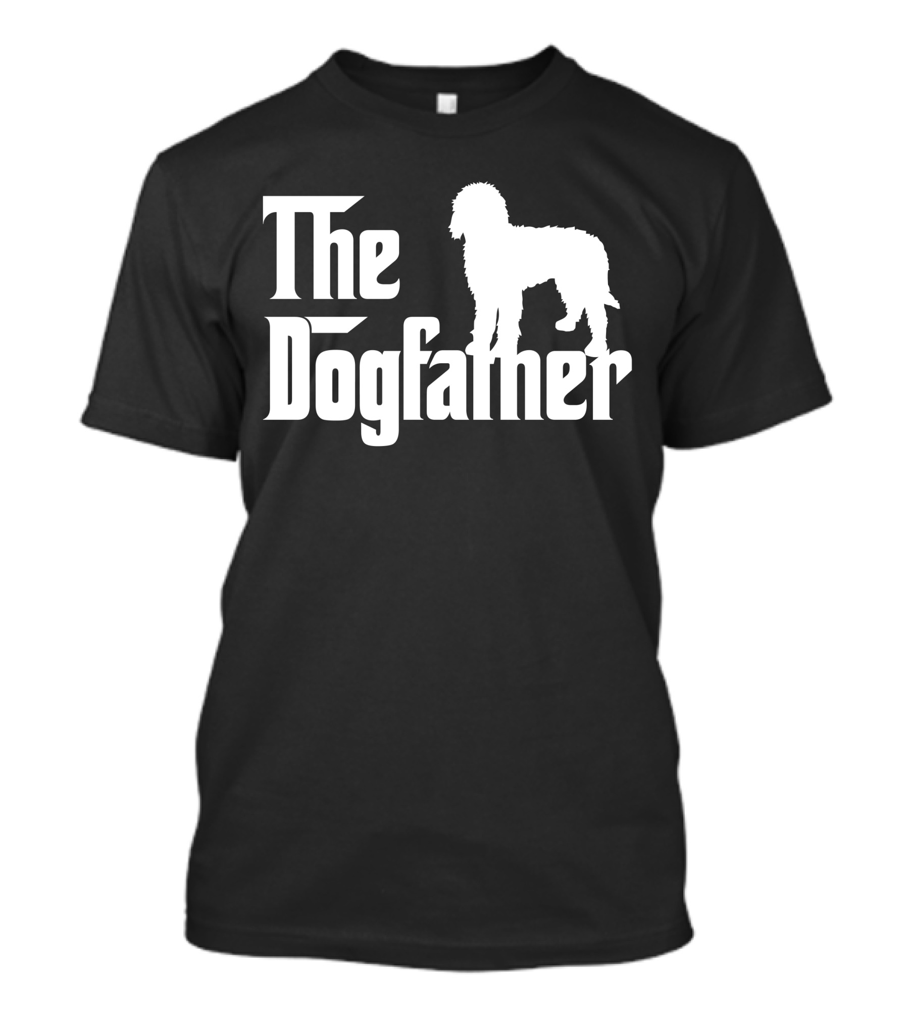 The Dogfather Labradoodle White Graphic Icon Text T-Shirt