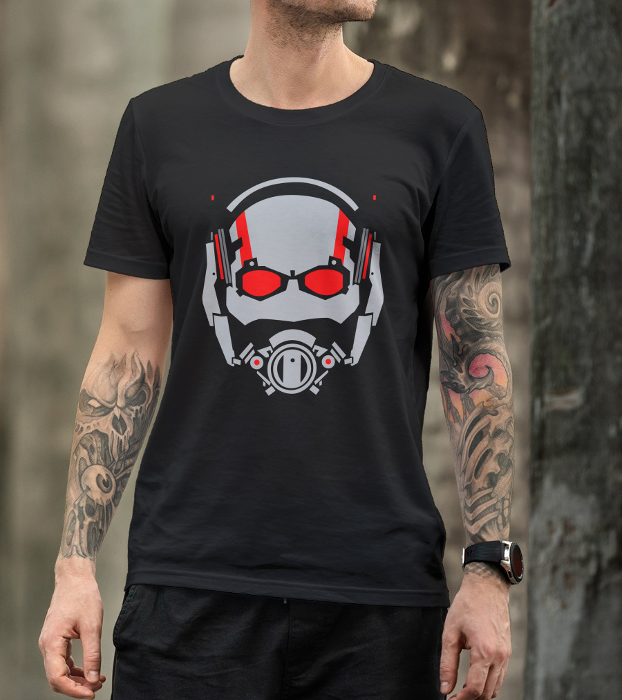 Ant Man Glow Helmet Icon Red Eyes T-Shirt