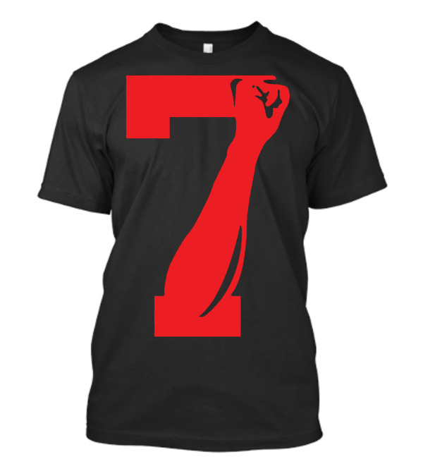 Colin Kaepernick Number 7 Red Raised Fist T-Shirt