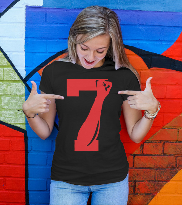 Colin Kaepernick Number 7 Red Raised Fist T-Shirt