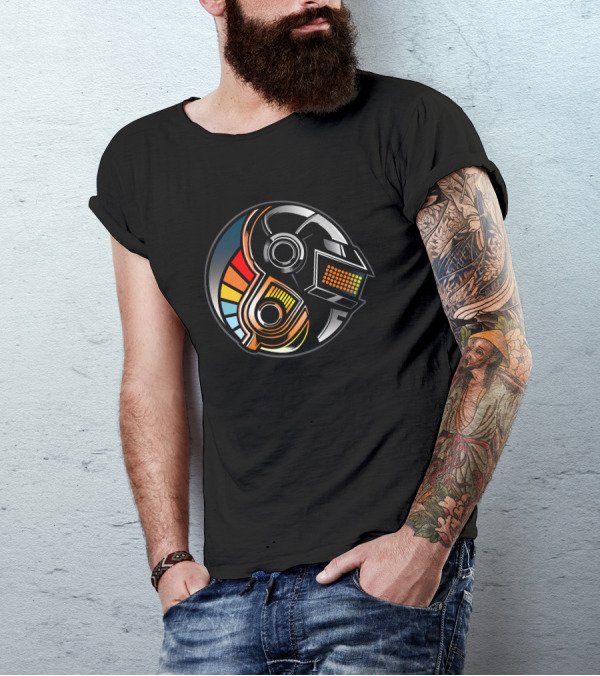 Daft Punk Yin Yang Helmet Fusion T-Shirt