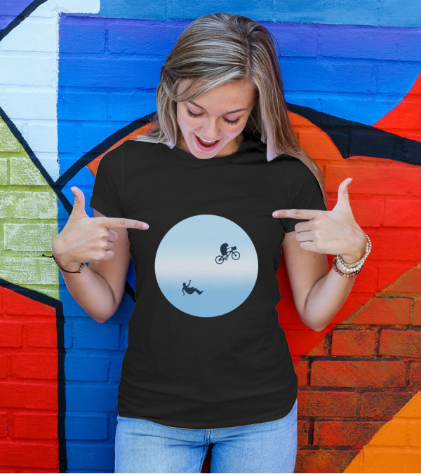 Good Bye Elliot Iconic Bicycle Silhouette Adventure T-Shirt