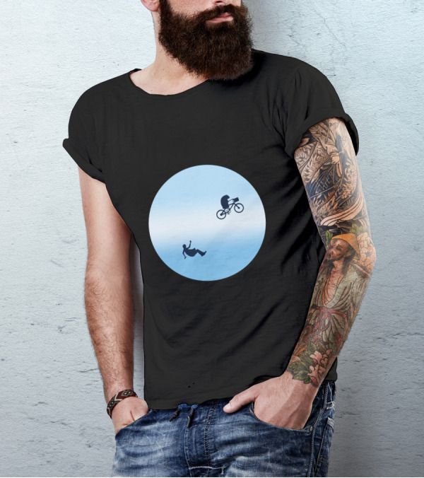 Good Bye Elliot Iconic Bicycle Silhouette Adventure T-Shirt