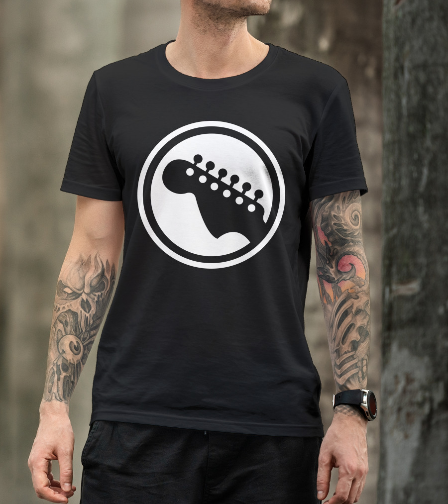 Guitarist Headstock Circle T-Shirt